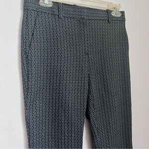 THEORY TREECA SHADOW JACQUARD CROPPED DRESS PANTS EUC SIZE 0